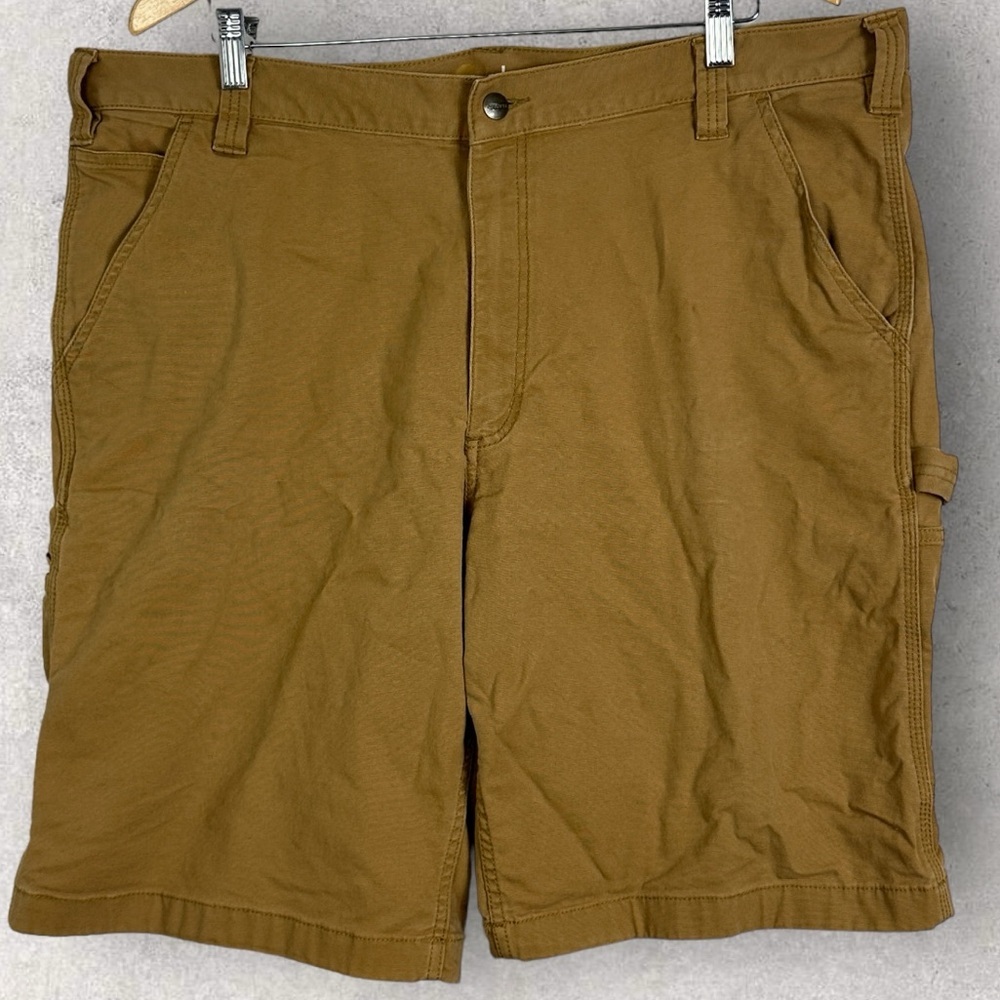 Carhartt Rugged Flex Relaxed Fit Brown Canvas‎ Utility Work Short Mens Size 40